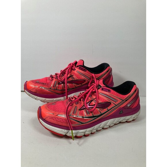 BROOKS Womens Transcend DNA Ultimate Ride Pink Running Shoes 1201501B878 Size 8 - Picture 6 of 10